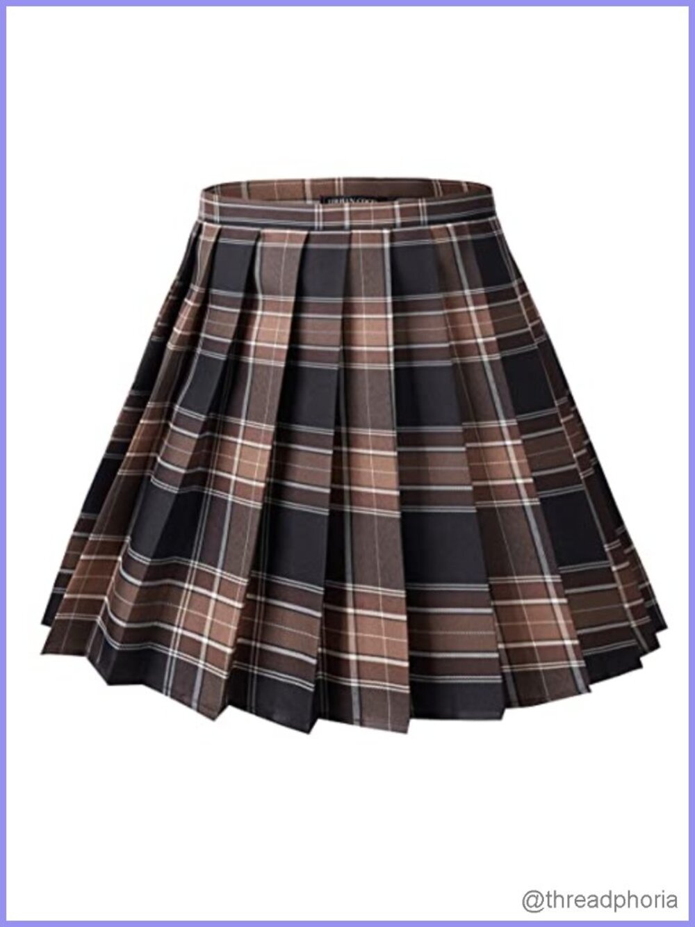 Plaid Pleated Mini Skirt for Women Casual School Uniform Style